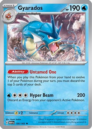 Gyarados 130 - SV Scarlet and Violet 151 Holofoil