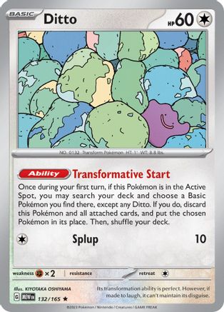 Ditto 132 - SV Scarlet & Violet 151 Reverse Holofoil