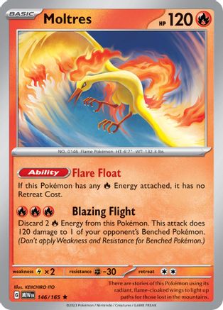 Moltres 146 - SV Scarlet and Violet 151 Reverse Holofoil