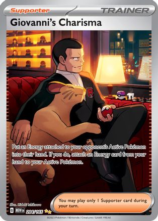 Giovanni's Charisma - 204/165 204 - SV Scarlet and Violet 151 Holofoil