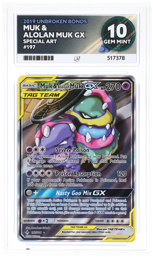 ACE 10 - Muk & Alolan Muk GX - 197/214 - Unbroken Bonds - Pokemon