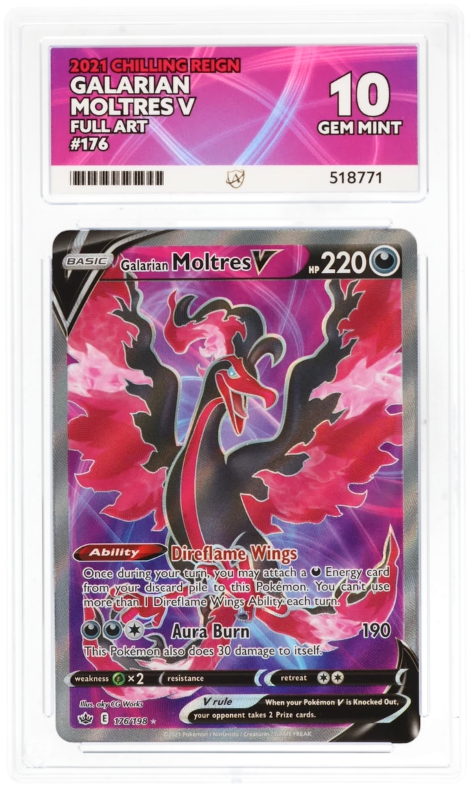 ACE 10 - Galarian Moltres V - 176/198 - Chilling Reign - Pokemon