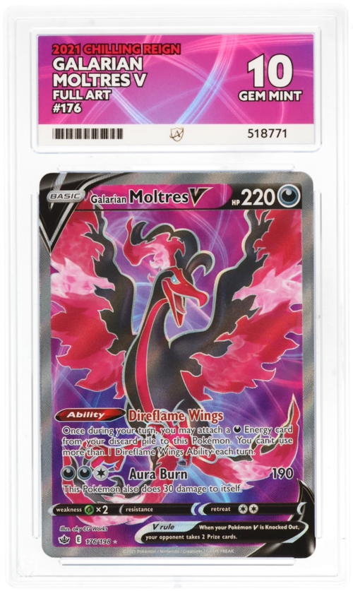ACE 10 - Galarian Moltres V - 176/198 - Chilling Reign - Pokemon