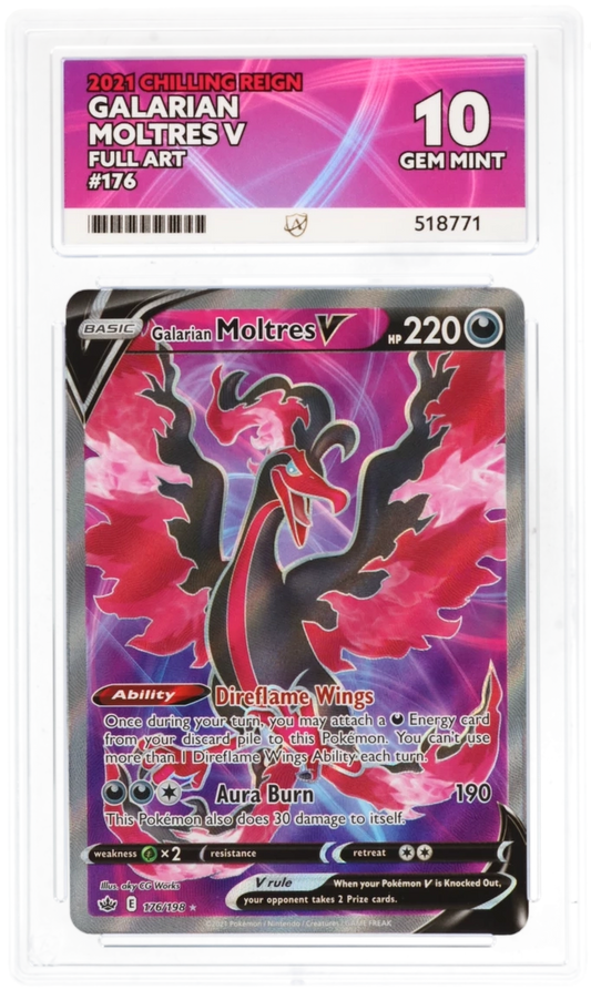 ACE 10 - Galarian Moltres V - 176/198 - Chilling Reign - Pokemon