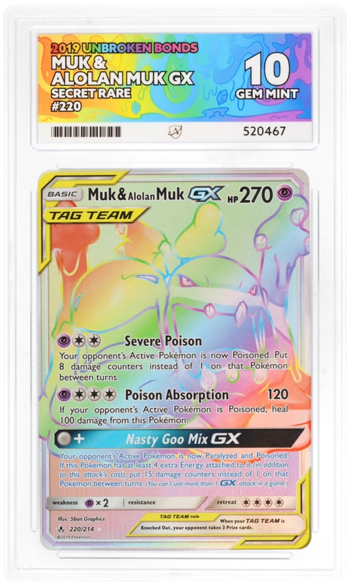 ACE 10 - Muk & Alolan Muk GX - 220/214 - Unbroken Bonds - Pokemon