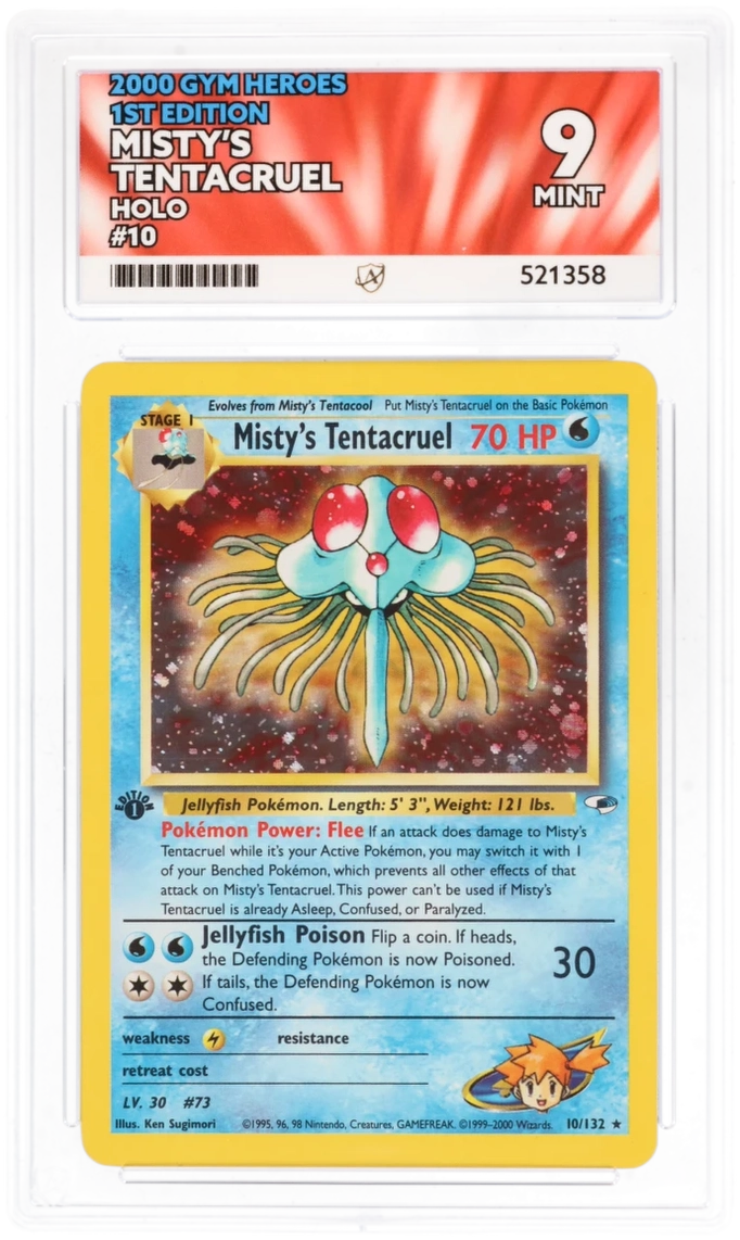 ACE 9 - Misty's Tentacruel - 10/132 - Gym Heroes - 1st Edition - Pokemon - front
