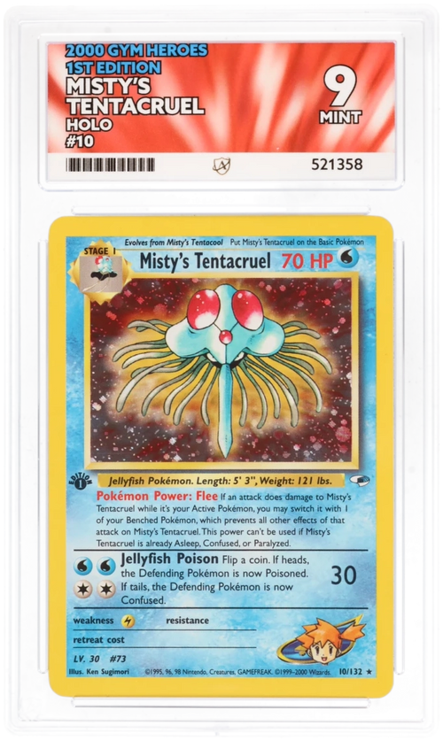 ACE 9 - Misty's Tentacruel - 10/132 - Gym Heroes - 1st Edition - Pokemon - front