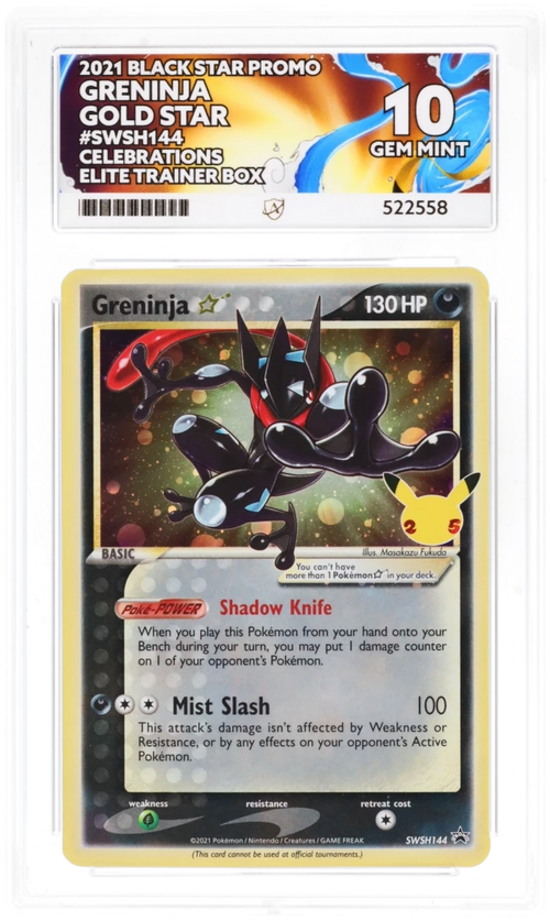 Greninja Gold Star SWSH144 - Ace 10 - Celebrations ETB Promo PokeRand Greninja Gold Star SWSH144 - Ace 10 - Celebrations ETB Promo PokeRand
