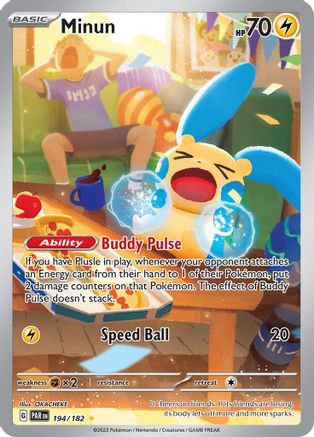 Minun 194 - SV04 Paradox Rift Holofoil