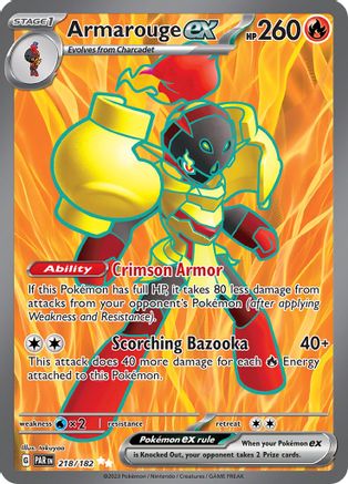 Armarouge ex - 218/182 218 - SV04 Paradox Rift Holofoil