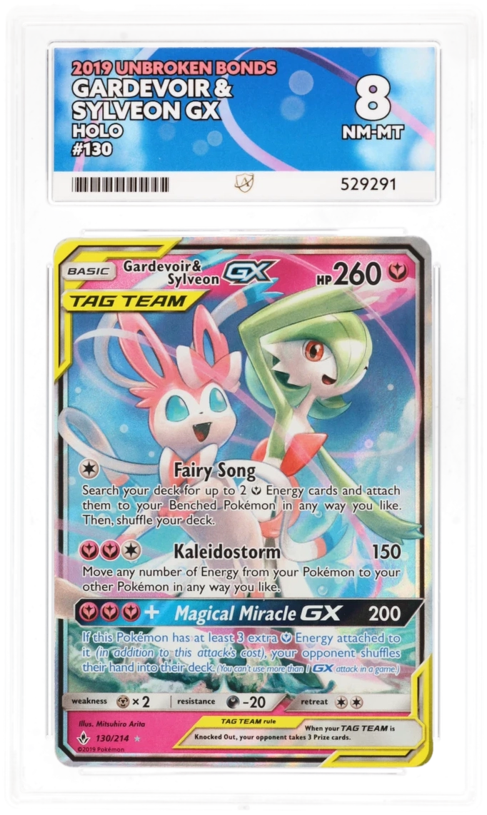 ACE 8 - Gardevoir & Sylveon GX Holo - 130/214 - 2019 Unbroken Bonds - Pokemon