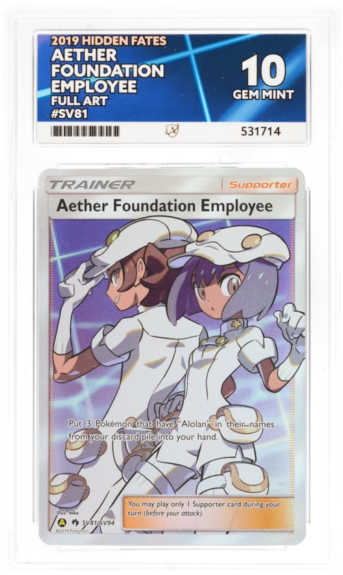 Aether Foundation Employee SV81 - Ace 10 - Hidden Fates
