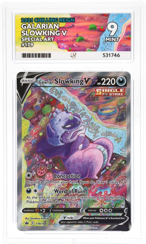 Galarian SloKing V 179 - Ace 9 - Chilling Reign