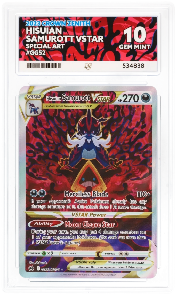 Hisuian Samurott VSTAR GG52 - Ace 10 - Crown Zenith