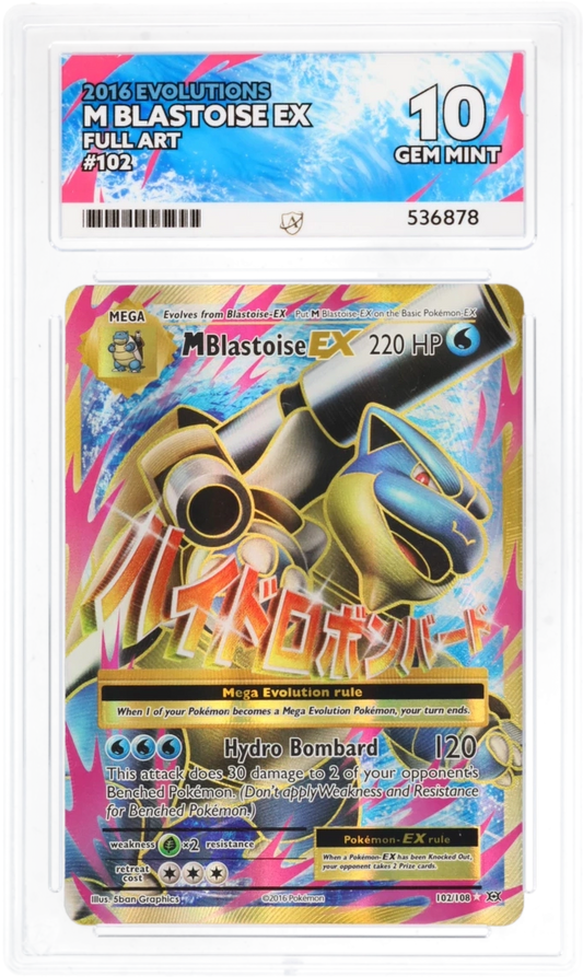 M Blastoise EX 102/108 - Ace 10 - Evolutions