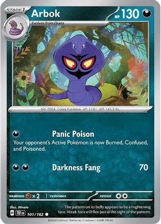 Arbok - 101/162 101 - SV05 Temporal Forces Reverse Holofoil