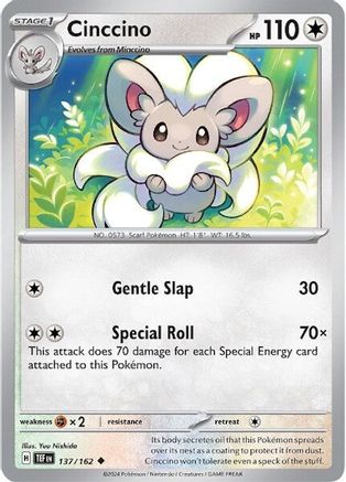 Cinccino - 137/162 137 - SV05 Temporal Forces Reverse Holofoil