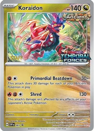 Koraidon - 091 [Staff] 91 - SV Scarlet & Violet Promo Cards Holofoil