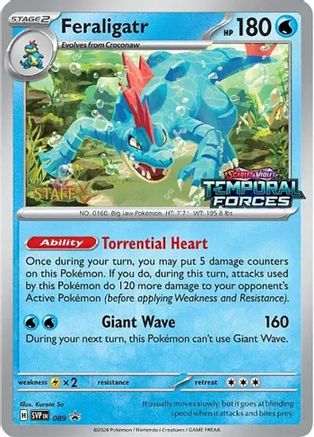 Feraligatr - 089 [Staff] 89 - SV Scarlet & Violet Promo Cards Holofoil
