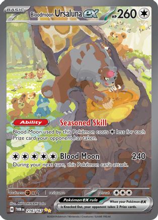 Bloodmoon Ursaluna ex - 216/167 216 - SV06 Twilight Masquerade Holofoil