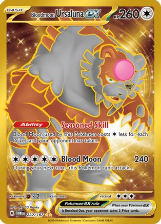 Bloodmoon Ursaluna ex - 222/167 222 - SV06 Twilight Masquerade Holofoil