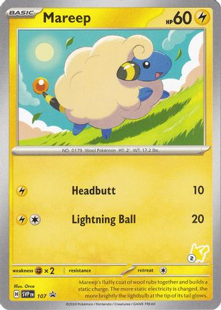 Mareep - Pikachu 2 107 - Battle Academy 2024