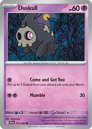 Duskull - 018/064 18 - SV Shrouded Fable Reverse Holofoil
