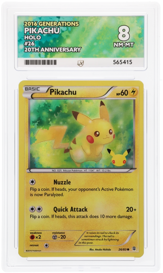Pikachu Holo 26/83- Ace 8 - 20th Anniversary