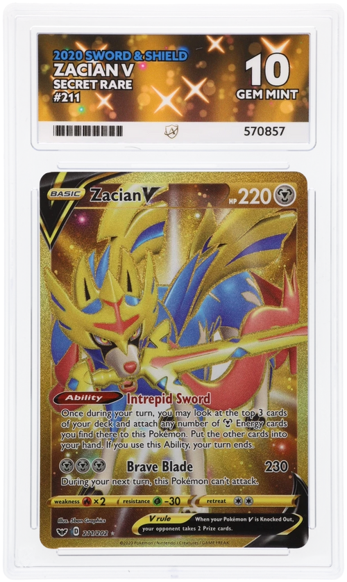 ACE 10 - Zacian V - 211/202 - Sword & Shield - Pokemon