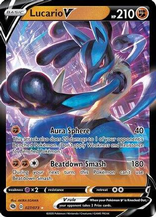 Lucario V - 027/073 (Non-Holo) 27 - Deck Exclusives