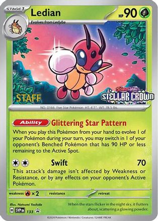 Ledian - 133 [Staff] 133 - SV Scarlet & Violet Promo Cards Reverse Holofoil