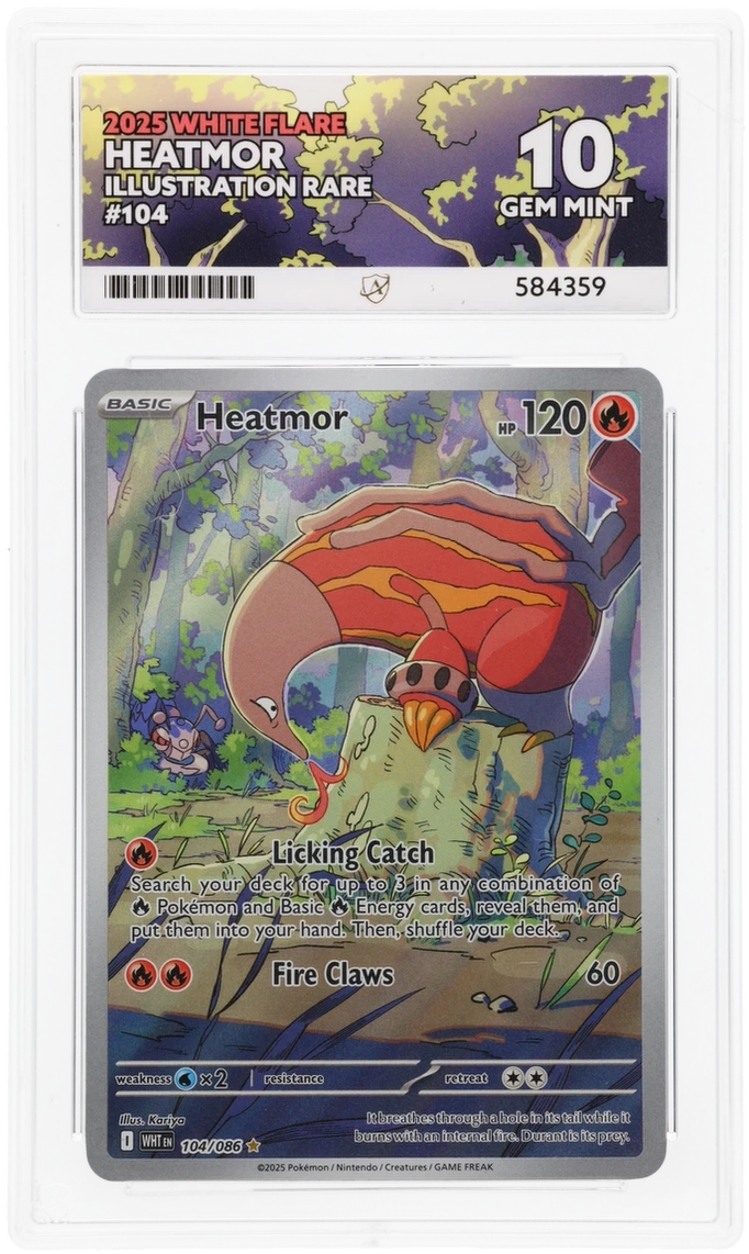 ACE 10 - Heatmor - 104/086 - White Flare - Pokemon