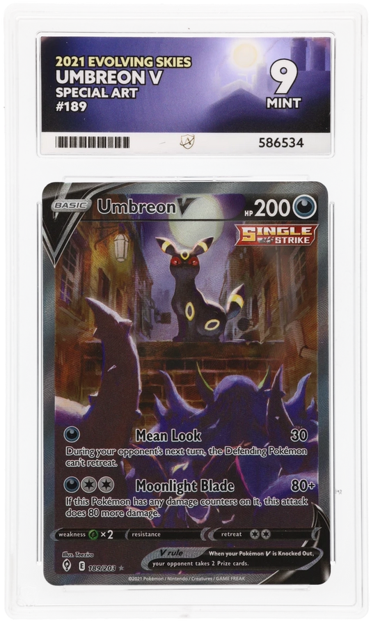ACE 9   - Umbreon V - 189/203 - Evolving Skies - Pokemon