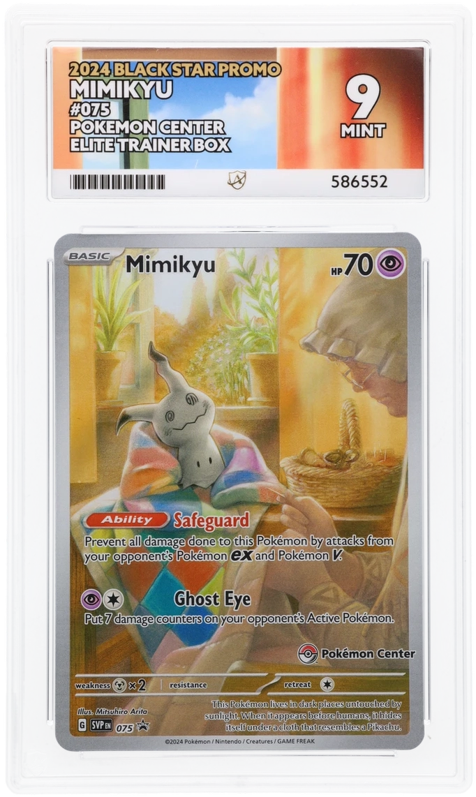 ACE 9   - Mimikyu - 075 - Black Star Promo - Pokemon - Pokemon Center Elite Trainer Box