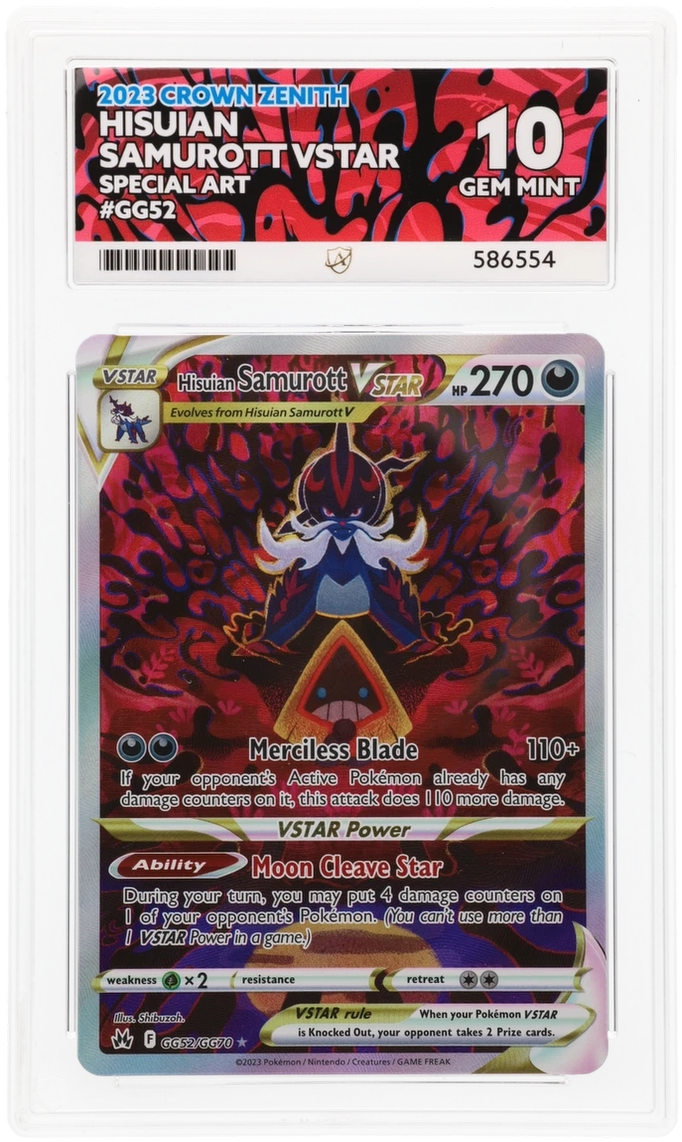 ACE 10   - Hisuian Samurott VSTAR - GG52/GG70 - Crown Zenith - Pokemon