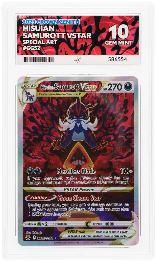 ACE 10   - Hisuian Samurott VSTAR - GG52/GG70 - Crown Zenith - Pokemon