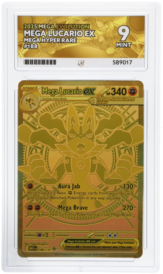 Mega Lucario EX Mega Hyper Rare 188/132 - Ace 9 - Mega Evolution