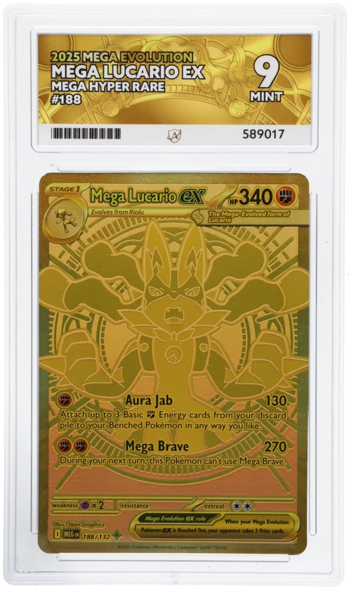 Mega Lucario EX Mega Hyper Rare 188/132 - Ace 9 - Mega Evolution