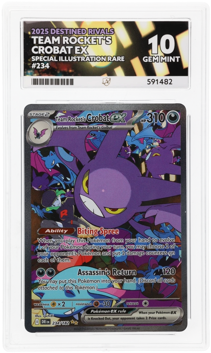 ACE 10   - Team Rocket's Crobat ex - 234/182 - Destined Rivals - Pokemon