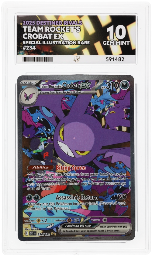 ACE 10   - Team Rocket's Crobat ex - 234/182 - Destined Rivals - Pokemon