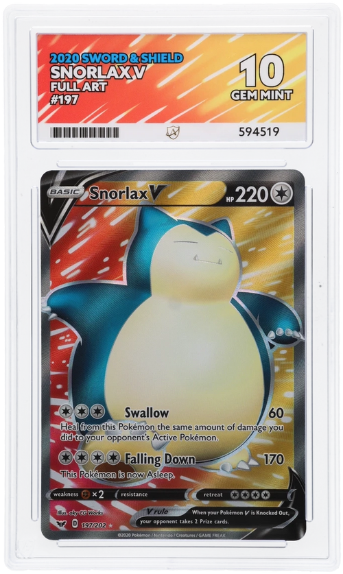ACE 10 - Snorlax V - 197/202 - Sword & Shield - Pokemon