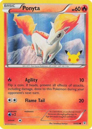 Ponyta 14 - Celebrations Holofoil