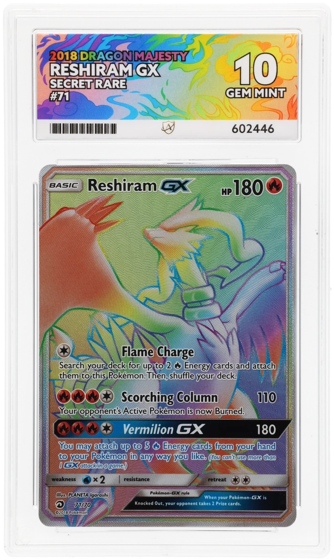 Reshiram GX SR 71/70 - Ace 10 - 2018 Dragon Majesty
