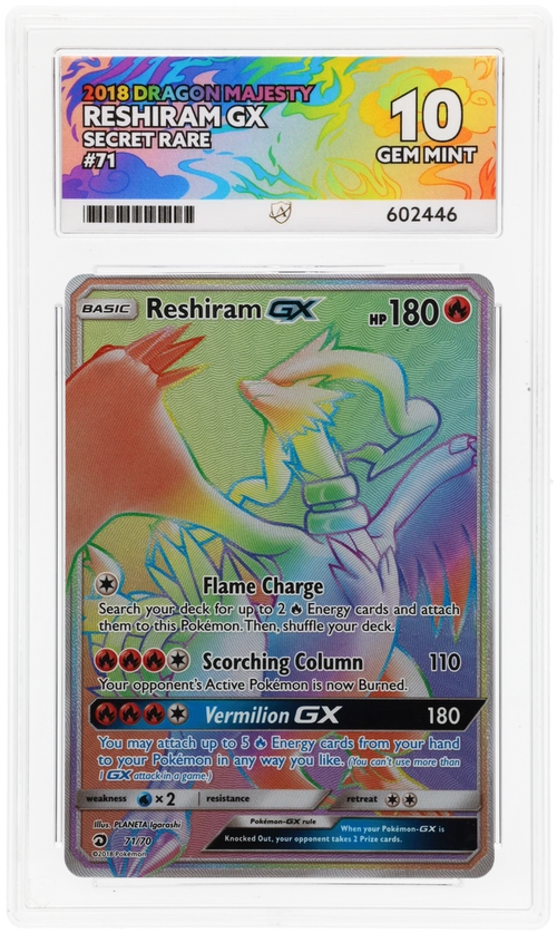 Reshiram GX SR 71/70 - Ace 10 - 2018 Dragon Majesty