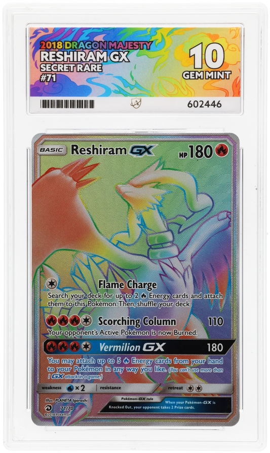 Reshiram GX SR 71/70 - Ace 10 - 2018 Dragon Majesty