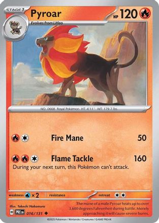 Pyroar 16 - SV Prismatic Evolutions Reverse Holofoil