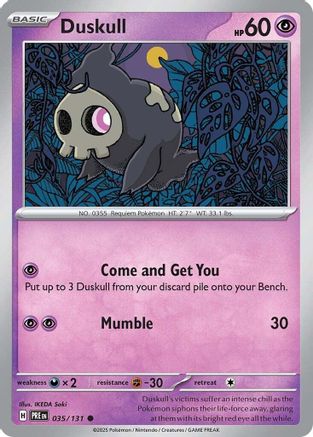 Duskull 35 - SV Prismatic Evolutions Reverse Holofoil