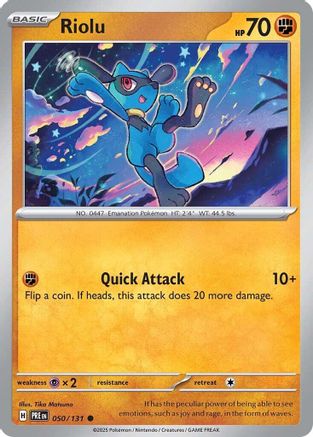 Riolu 50 - SV Prismatic Evolutions Reverse Holofoil