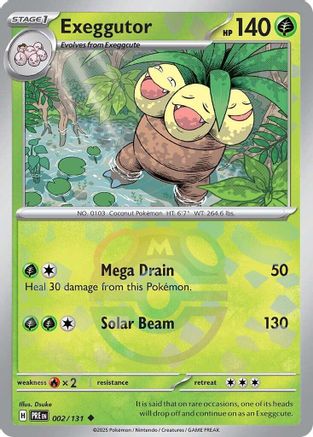 Exeggutor 2/131 (Master Ball Pattern) - SV Prismatic Evolutions Holofoil
