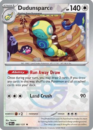 Dudunsparce (Master Ball Pattern) - SV Prismatic Evolutions